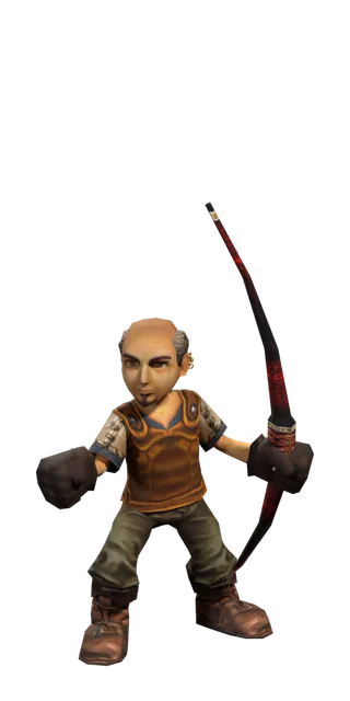Rowan, level 81, in leather armour with a bow